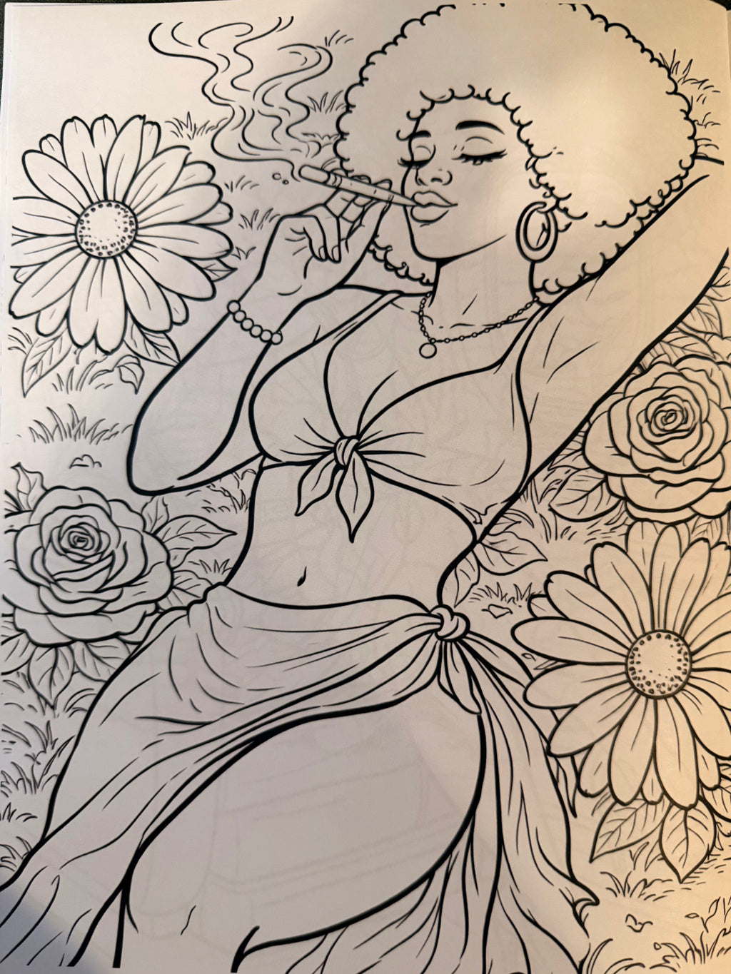 Flower Baddie Coloring Book | Adult Relaxation Coloring