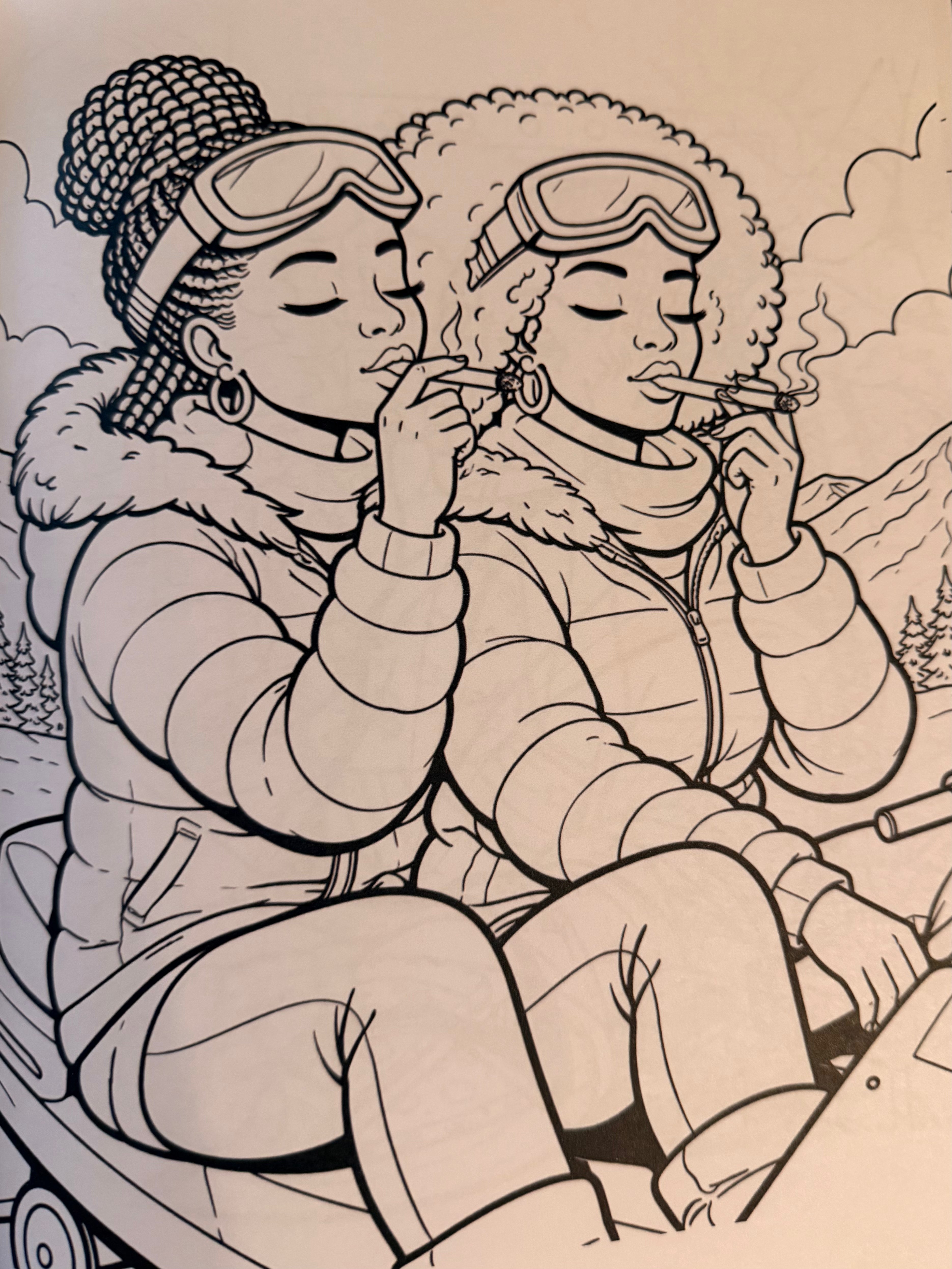 Flower Baddie Coloring Book | Adult Relaxation Coloring