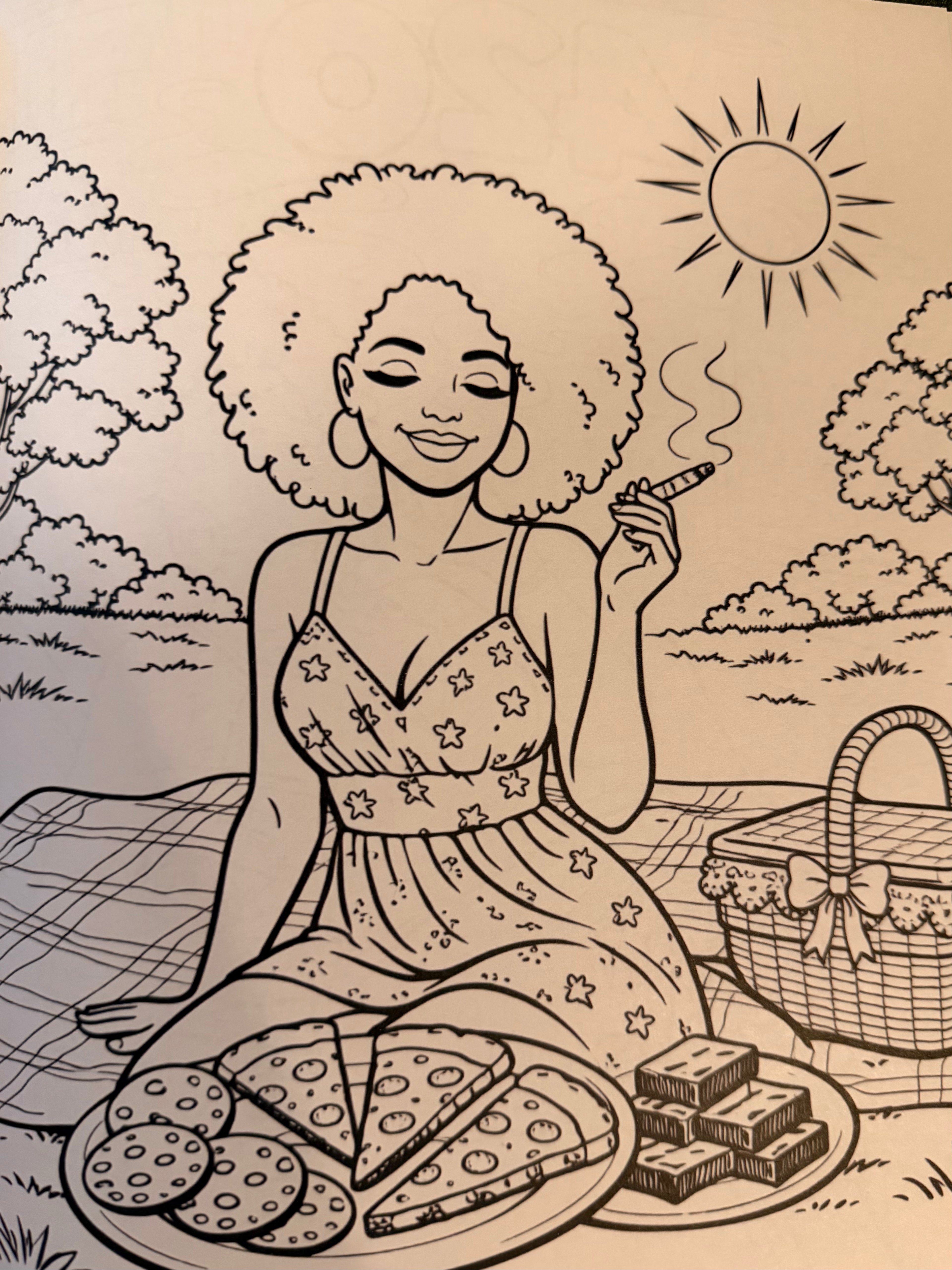 Flower Baddie Coloring Book | Adult Relaxation Coloring